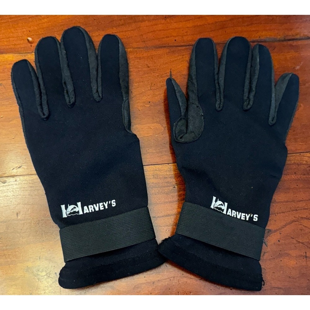 Harvey's Titanium Scuba Diving Dive Neoprene Gloves Adjustable Size XL Black EUC